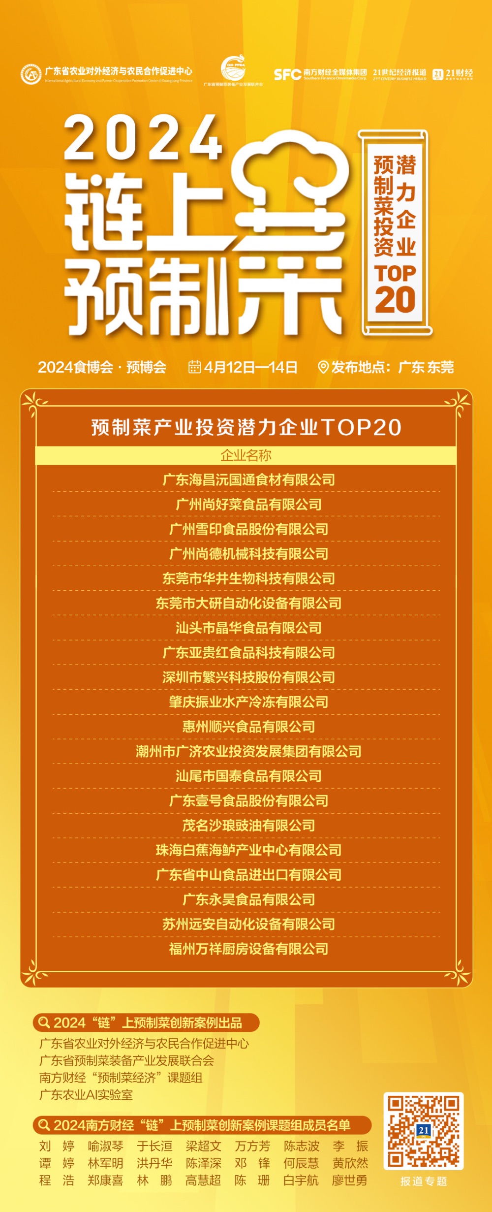 发力粤菜研发尚好菜上榜“20必威 betway必威24 预制菜潜力企业”(图1)